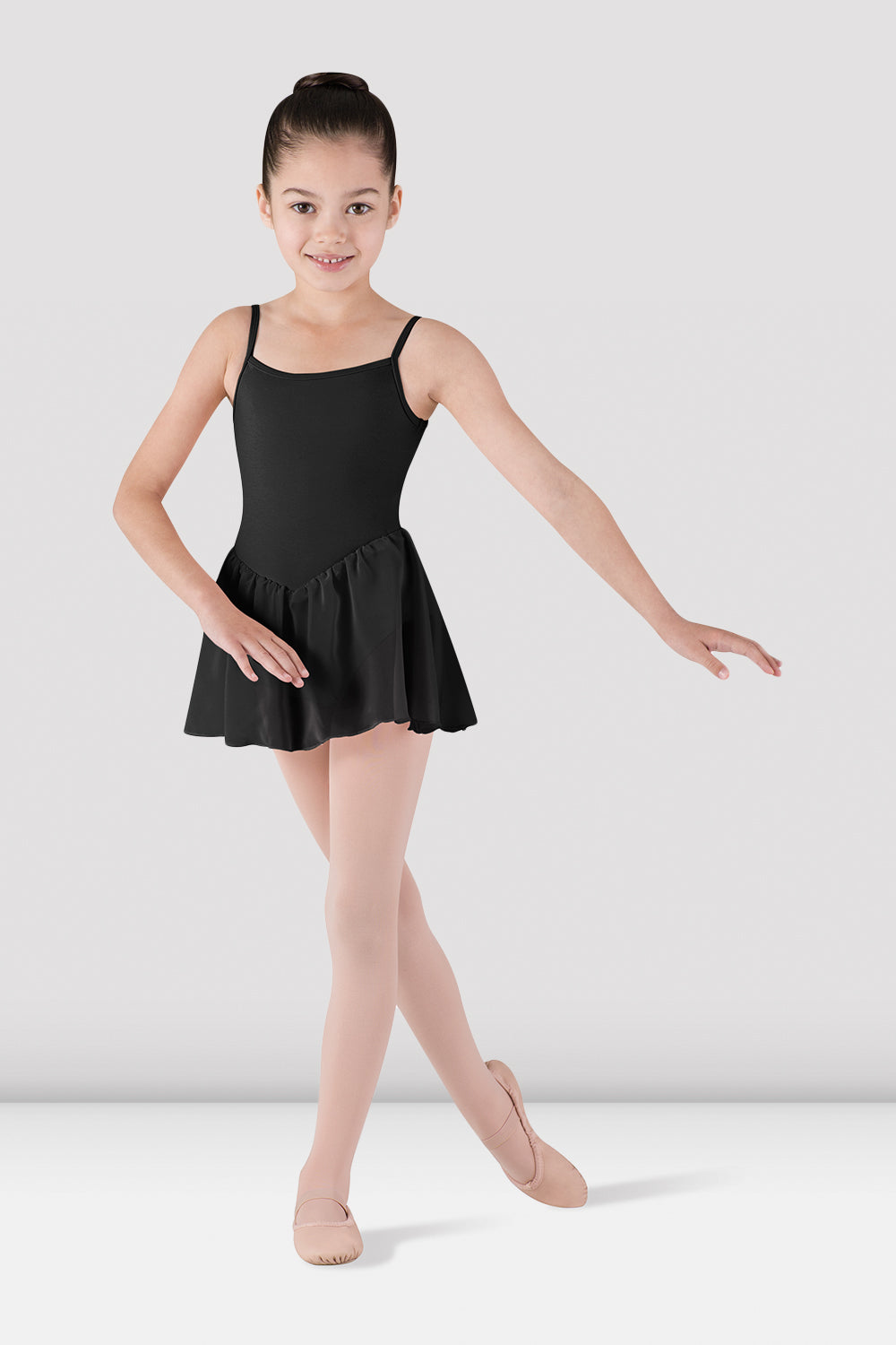 BLOCH Girls Skirted Camisole Leotard, Black