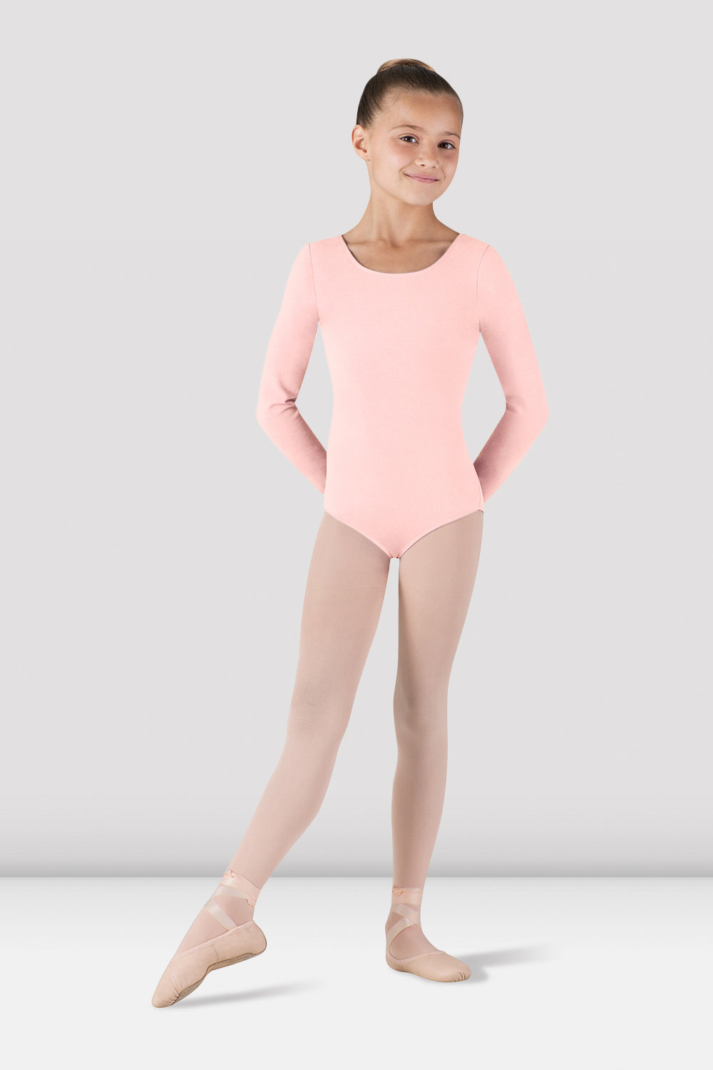 long sleeve pink ballet leotard