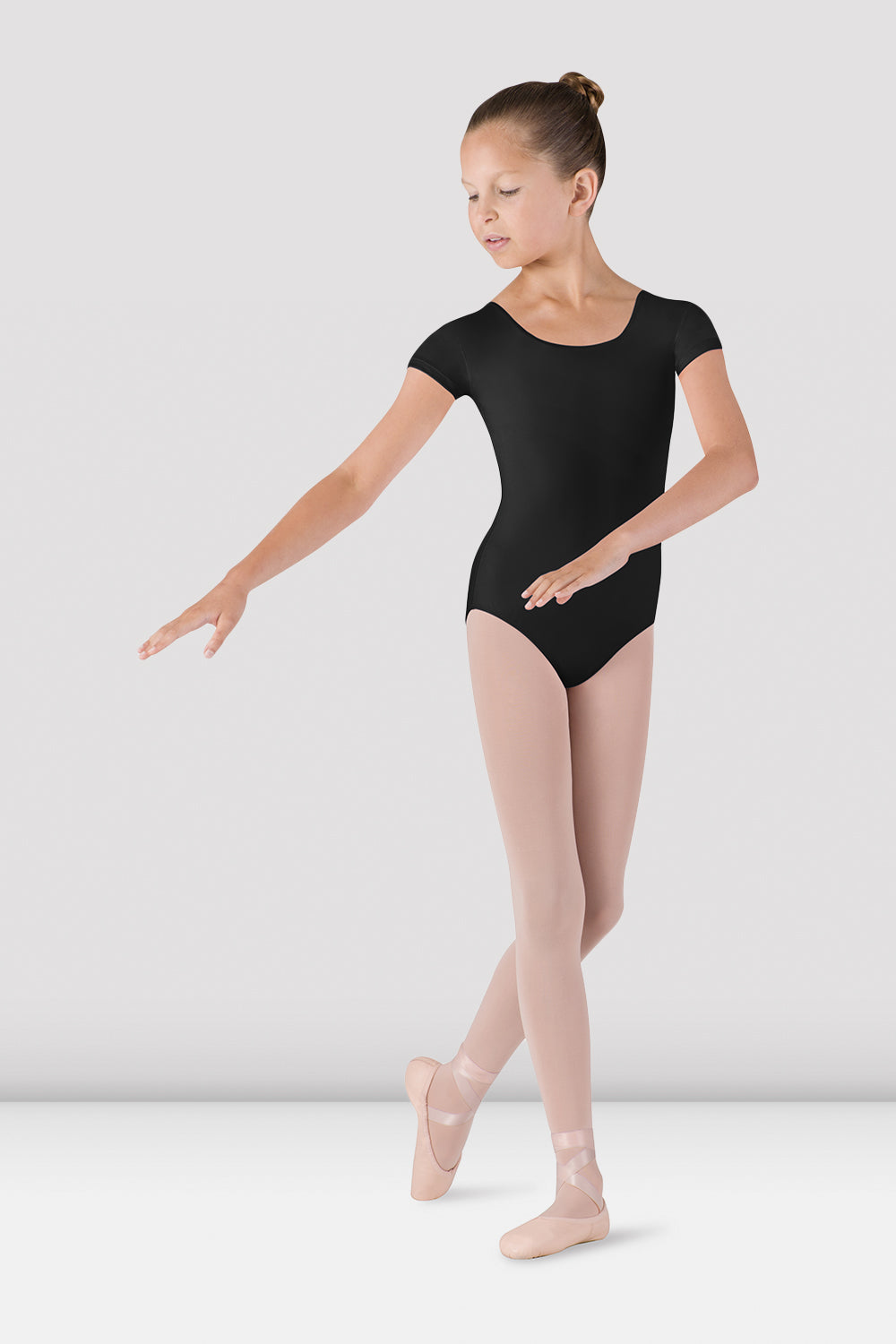 BLOCH Girls Dujour Cap Sleeve Leotard, Black