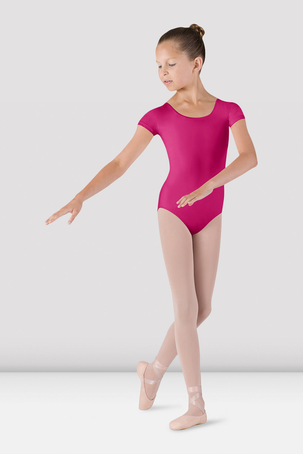 BLOCH Girls Dujour Cap Sleeve Leotard, Berry