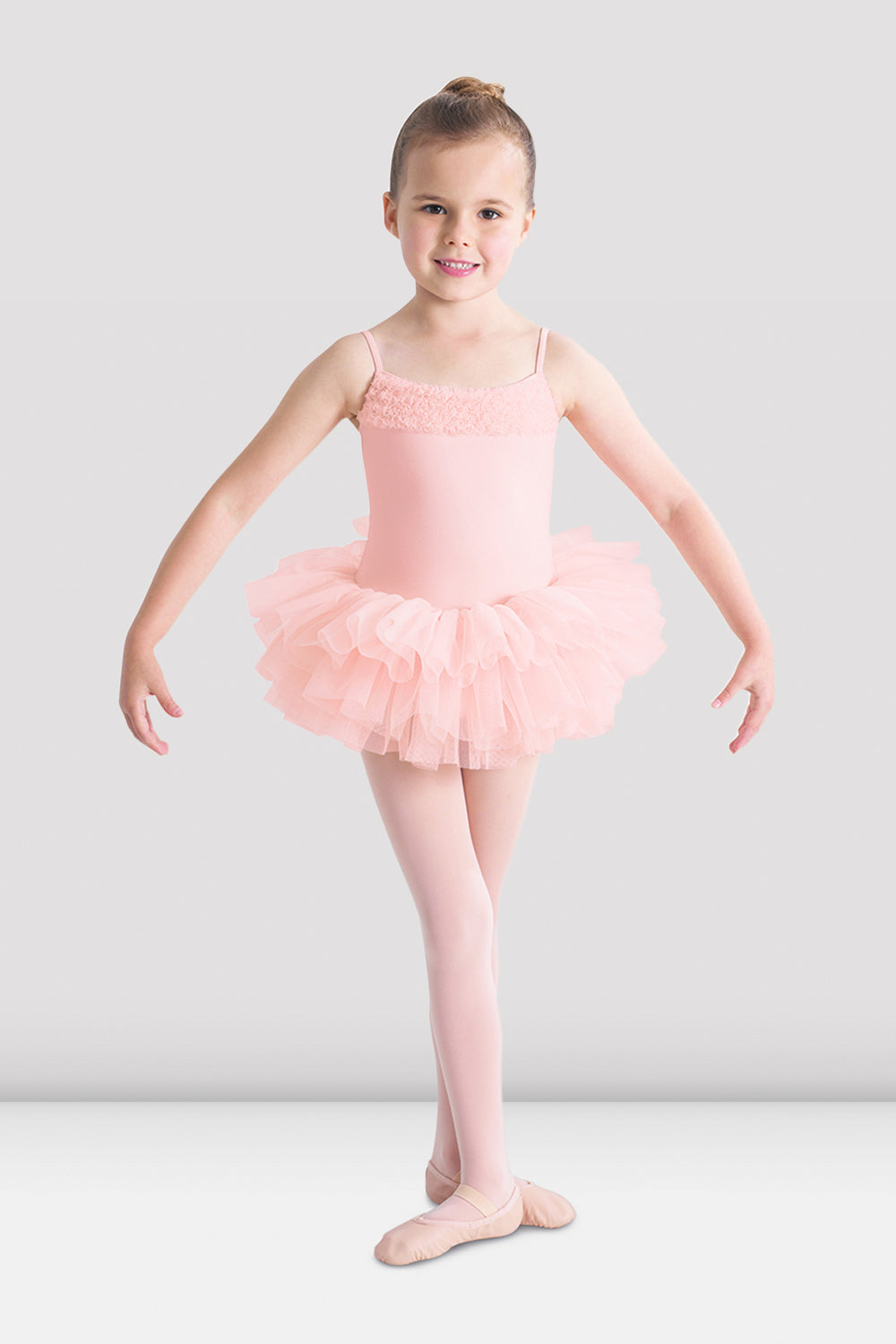 BLOCH Girls Desdemona Tutu Leotard, Light Pink