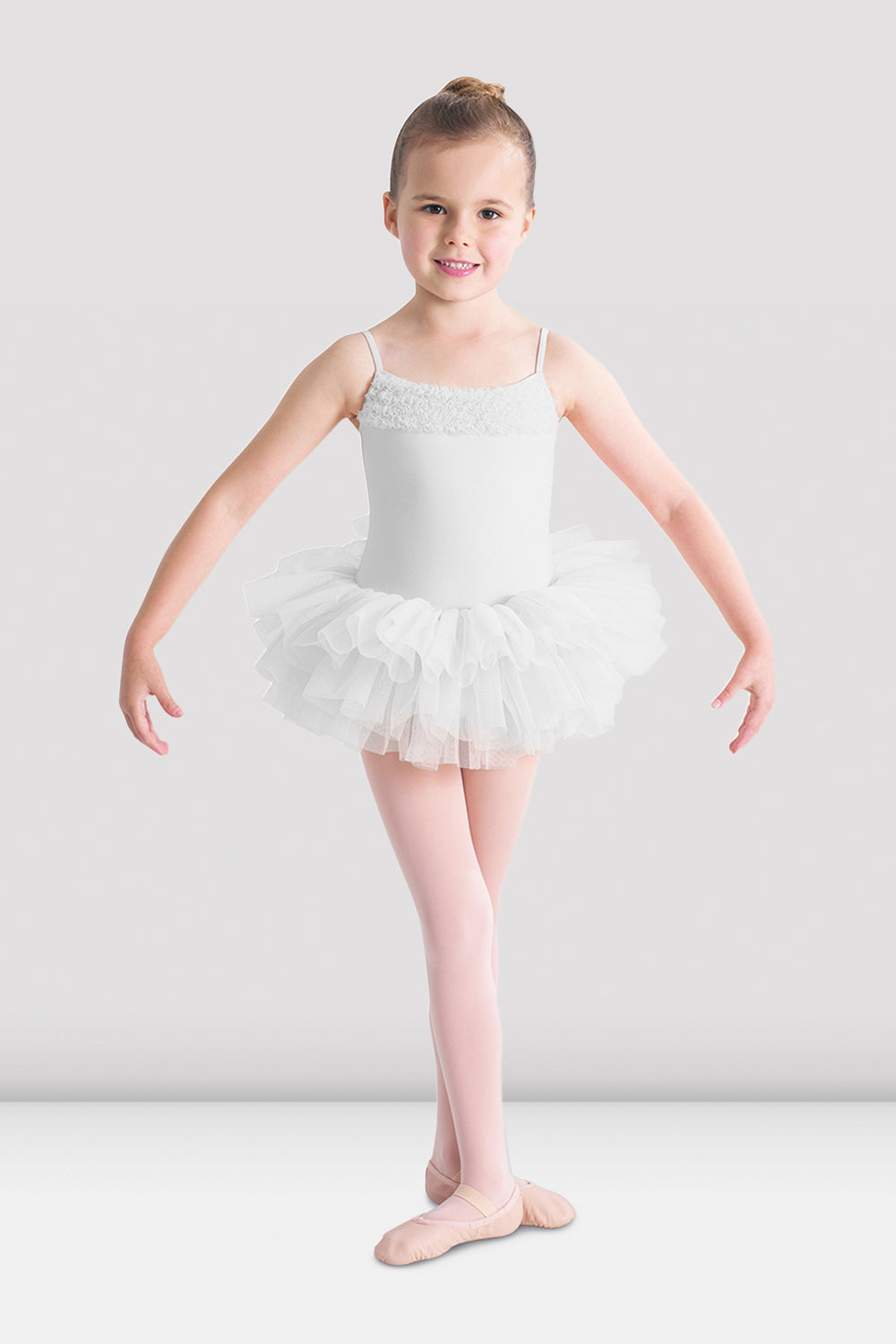 BLOCH Girls Desdemona Tutu Leotard, White