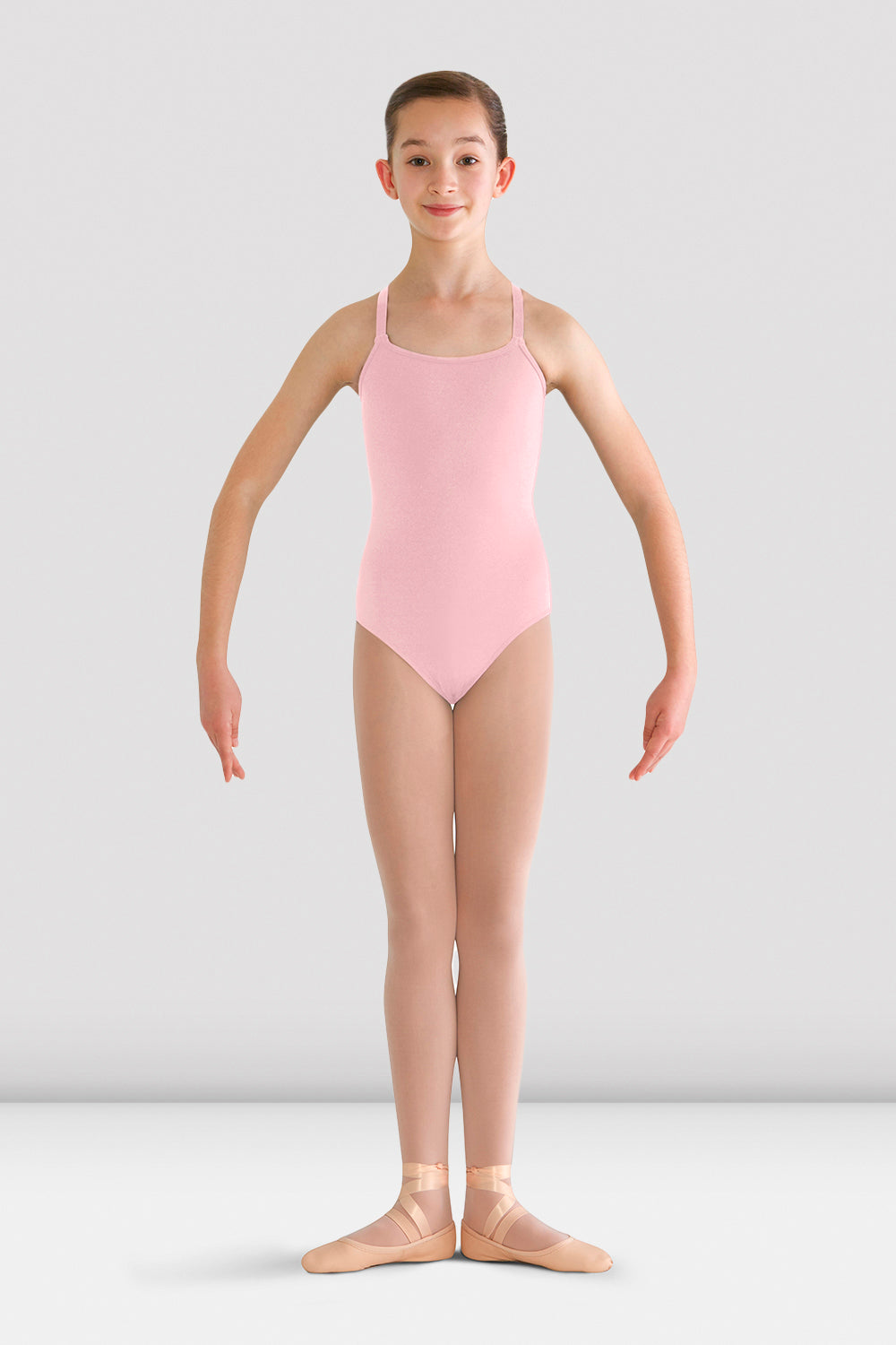 BLOCH Girls Pranay Adjustable Strap Leotard, Candy Pink