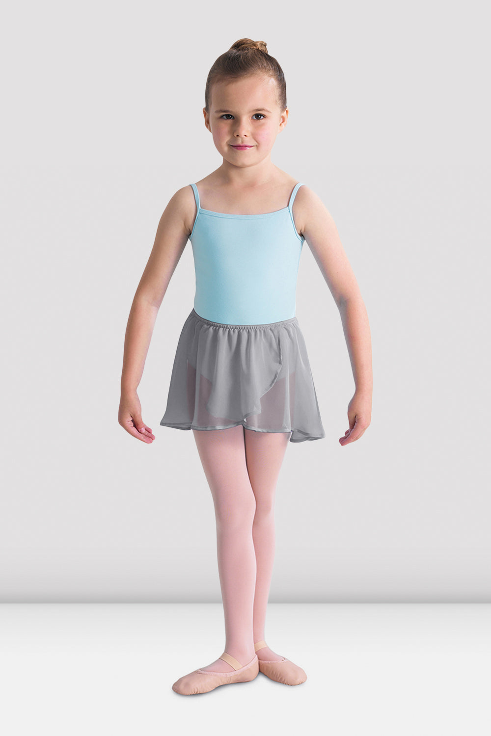 BLOCH Girls Barre Stretch Waist Ballet Skirt, Grey