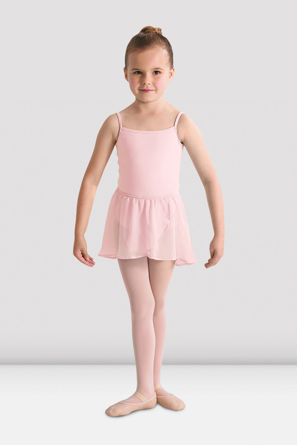 BLOCH Girls Barre Stretch Waist Ballet Skirt, Light Pink