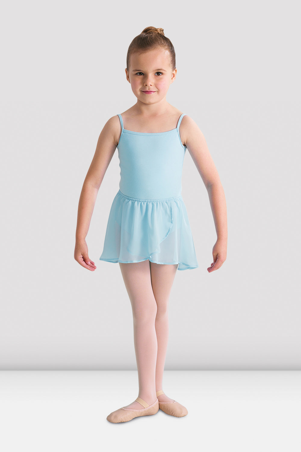 BLOCH Girls Barre Stretch Waist Ballet Skirt, Pastel Blue
