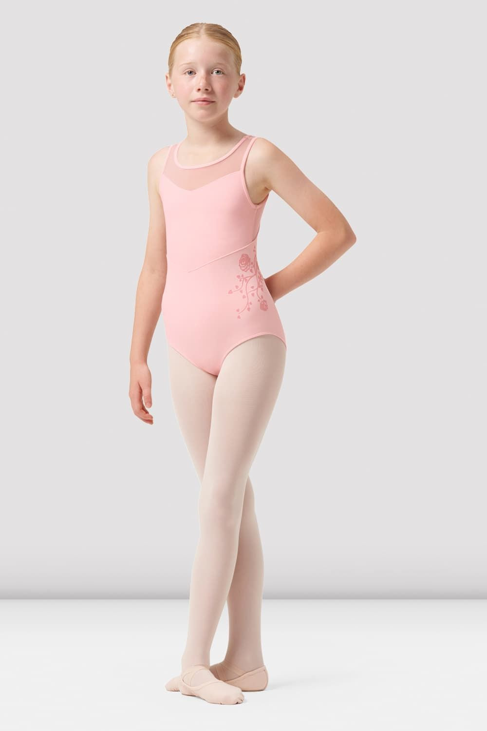 BLOCH Girls Hannah Tank Leotard, Candy Pink