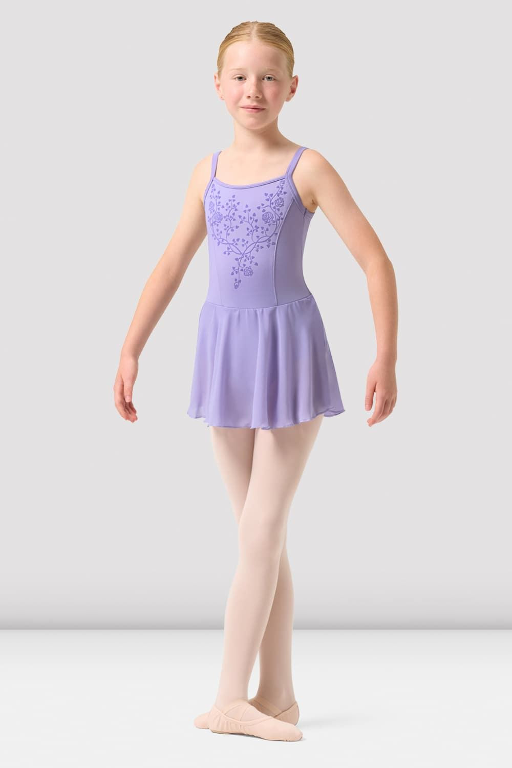 BLOCH Girls Alora Camisole Skirted Leotard, Lilac