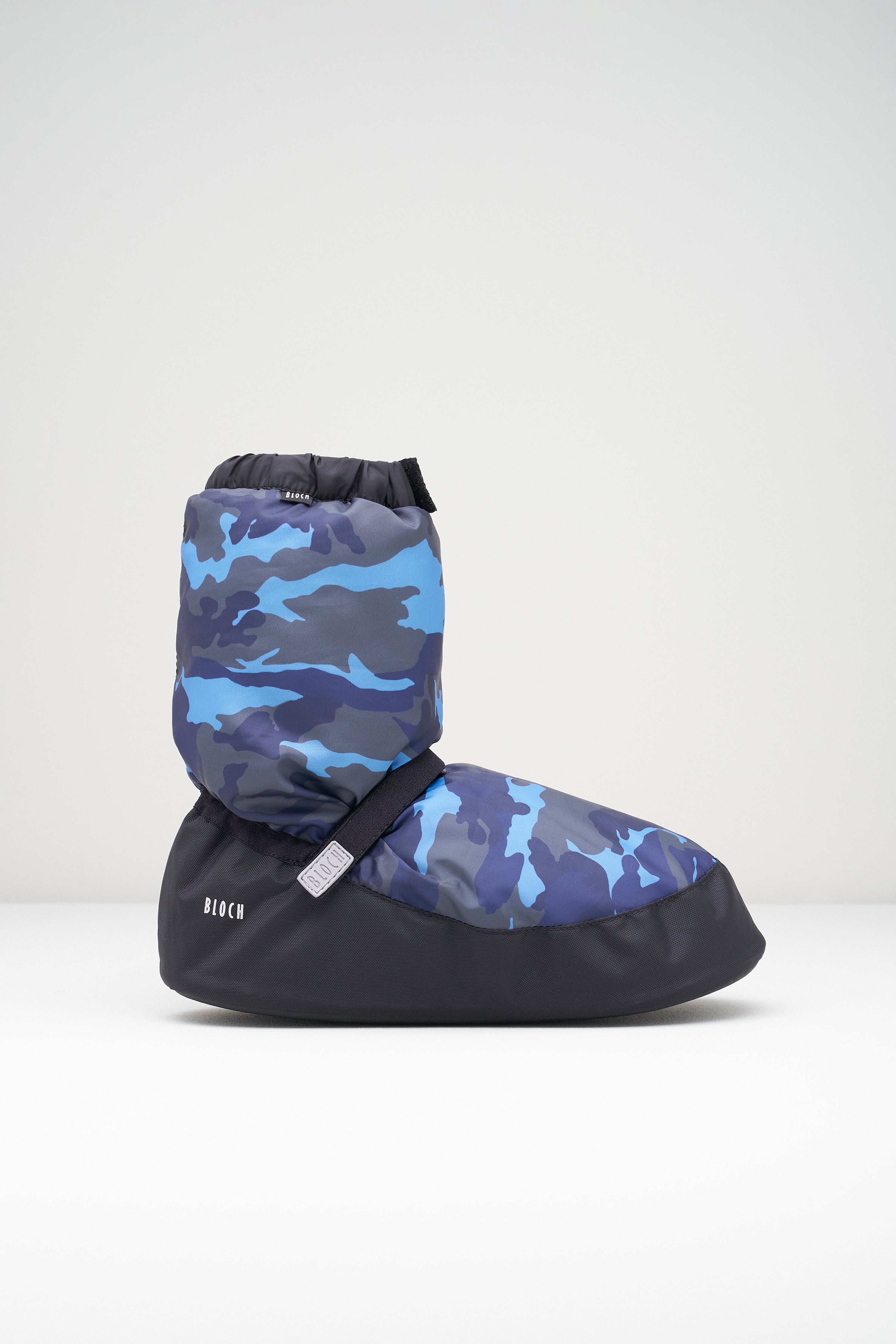 BLOCH Adult Camo Print Warm Up Booties, Blue Camo Print