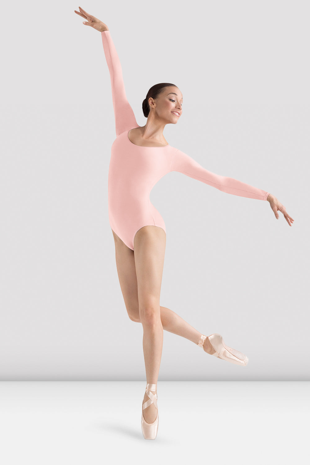 BLOCH Ladies Lepsi Long Sleeve Leotard, Light Pink