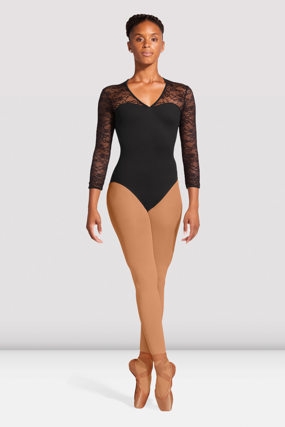 BLOCH Ladies Kate Lace Open Back Leotard, Black