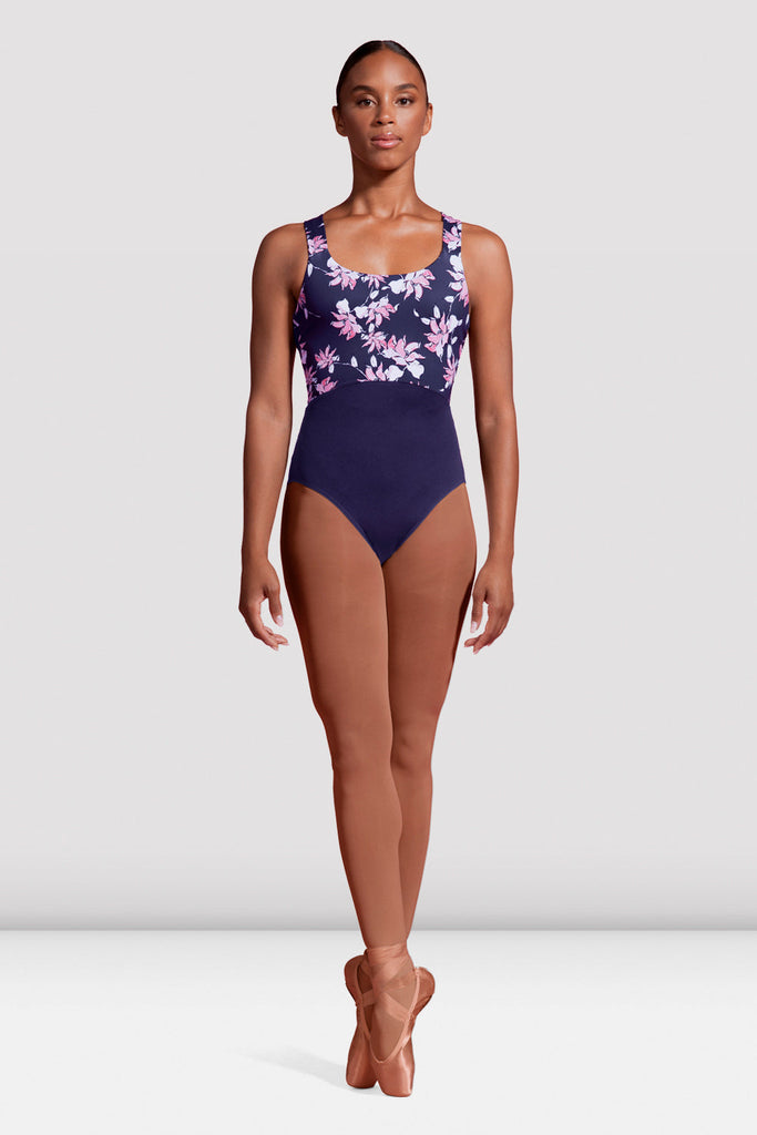 Bloch, Mirella M2138LM- Floral Mesh Cami Leo - The Dance Store