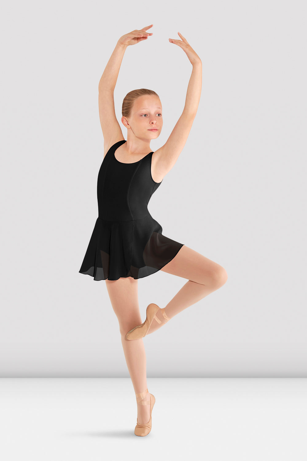 BLOCH Girls Mirella Skirted Tank Leotard, Black