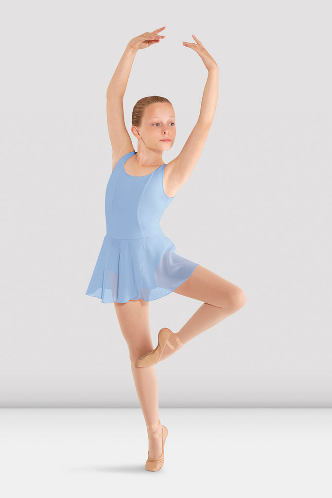 Girls Mirella Skirted Tank Leotard Light Blue Bloch Uk 