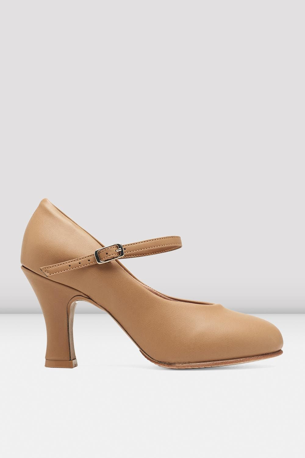 BLOCH Ladies Broadway-Hi Character Shoes, Tan Synthetic Leather