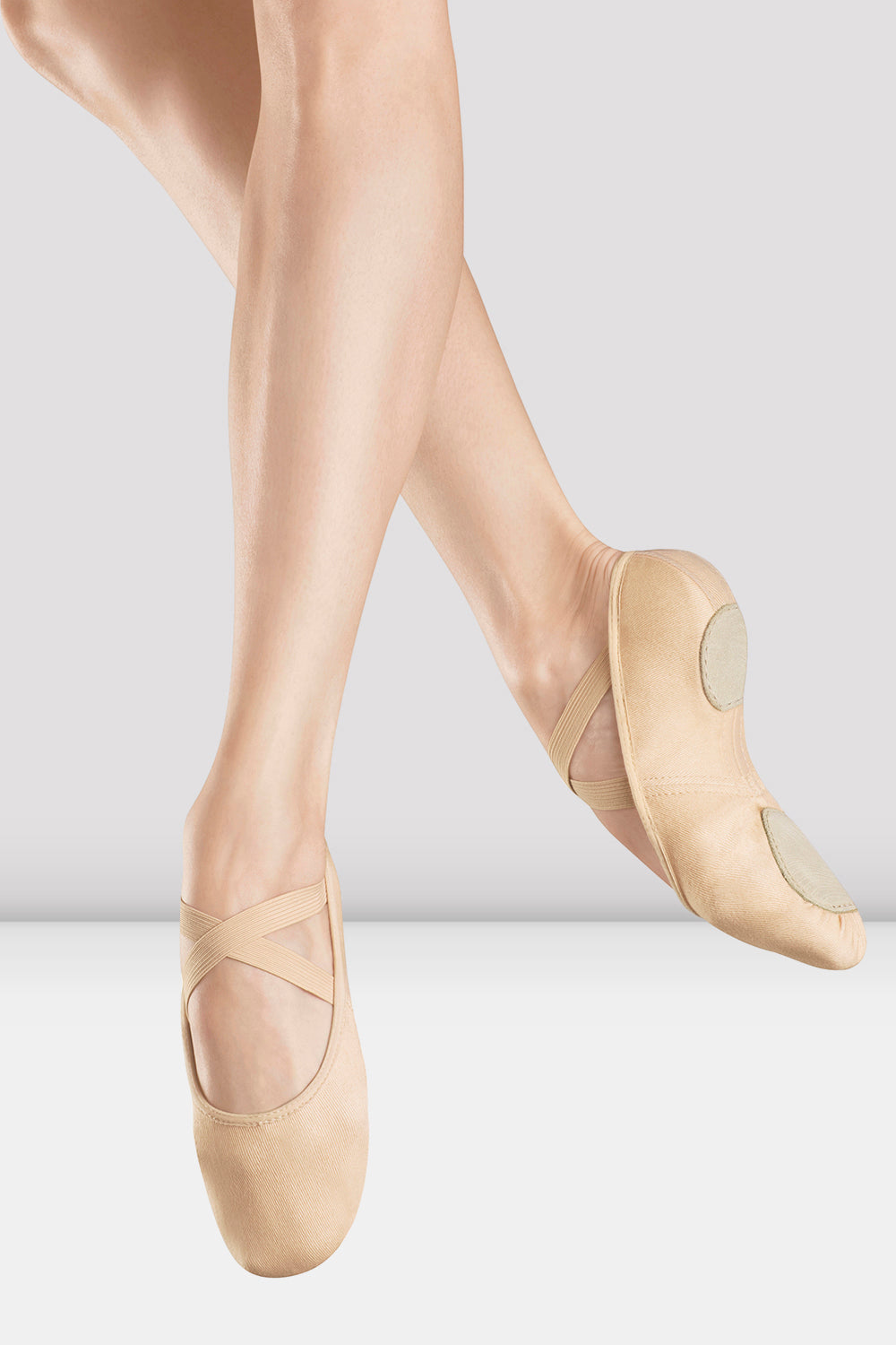 BLOCH Ladies Infinity Stretch Canvas Ballet Shoes, Light Sand Canvas