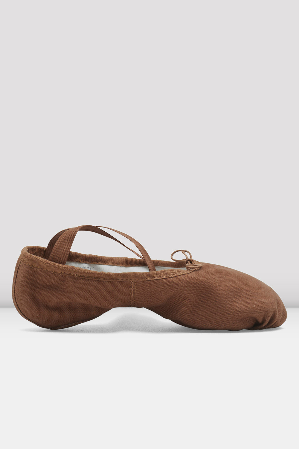 BLOCH Ladies Pump Canvas Ballet Shoes, Cocoa Canvas