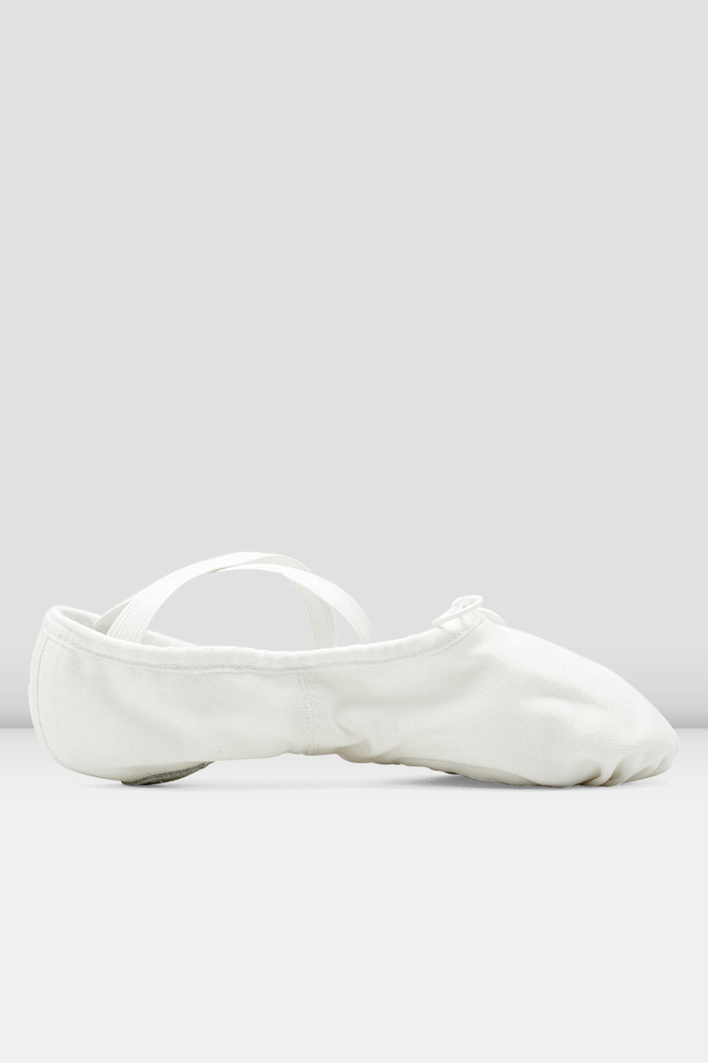 white canvas ballet flats