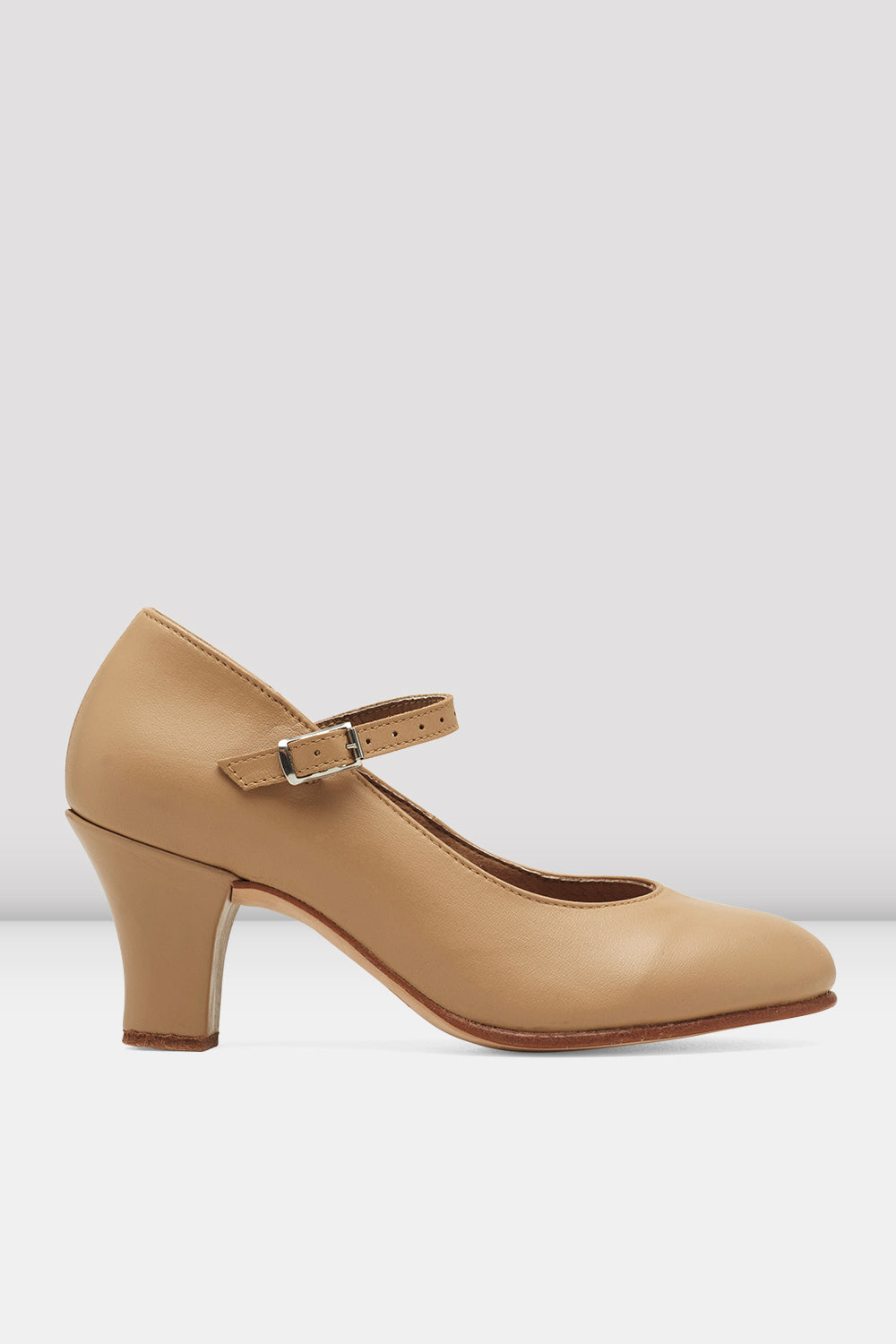 BLOCH Ladies Cabaret Character Shoes, Tan Leather
