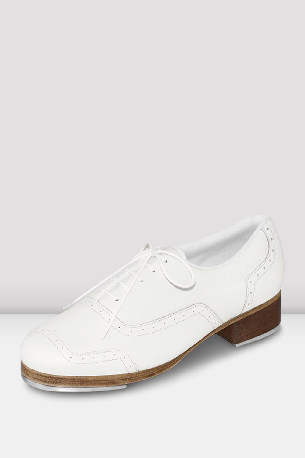 BLOCH Mens Jason Samuels Smith Tap Shoes, White Leather