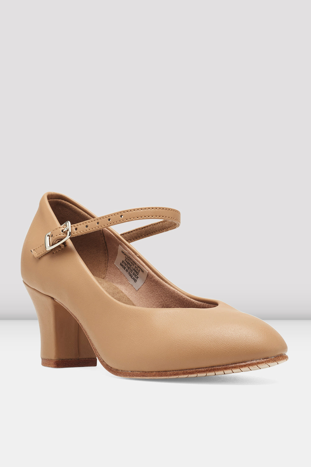 BLOCH Ladies Diva Character Shoes, Tan Synthetic Leather
