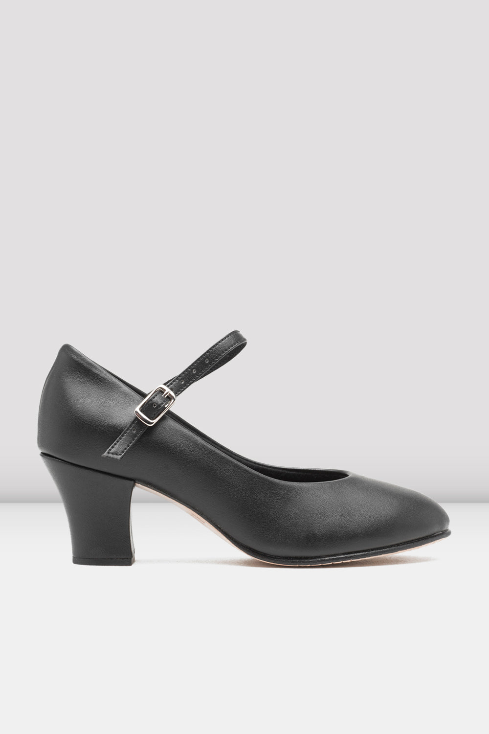BLOCH Ladies Diva Character Shoes, Black Synthetic Leather