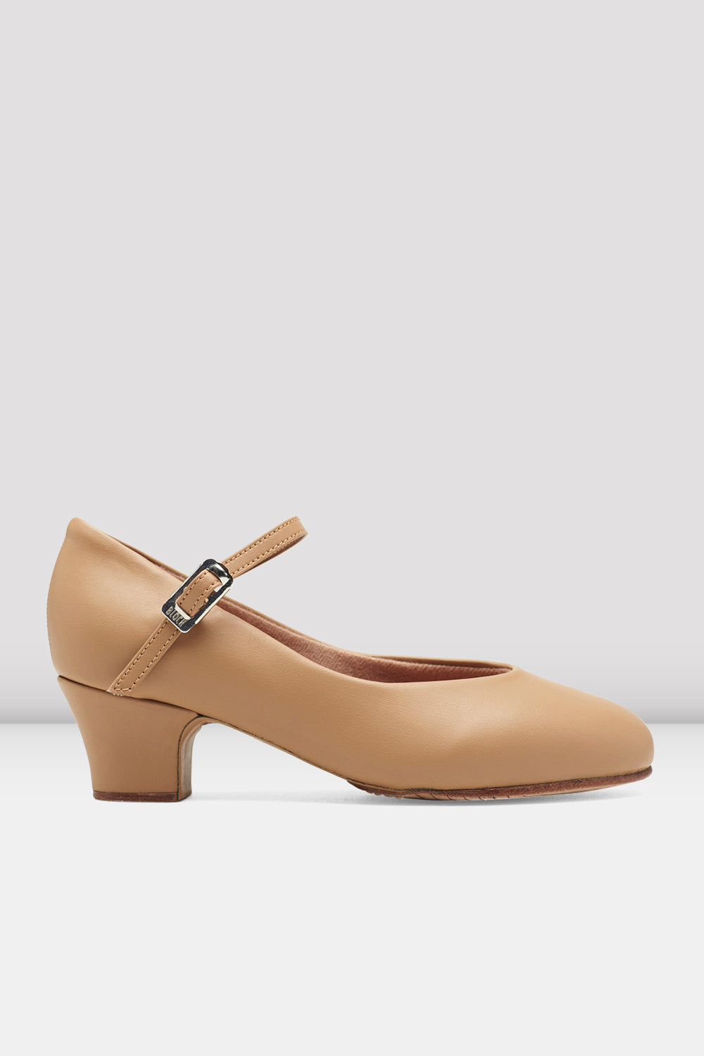 BLOCH Ladies Broadway-Lo Character Shoes, Tan Synthetic Leather