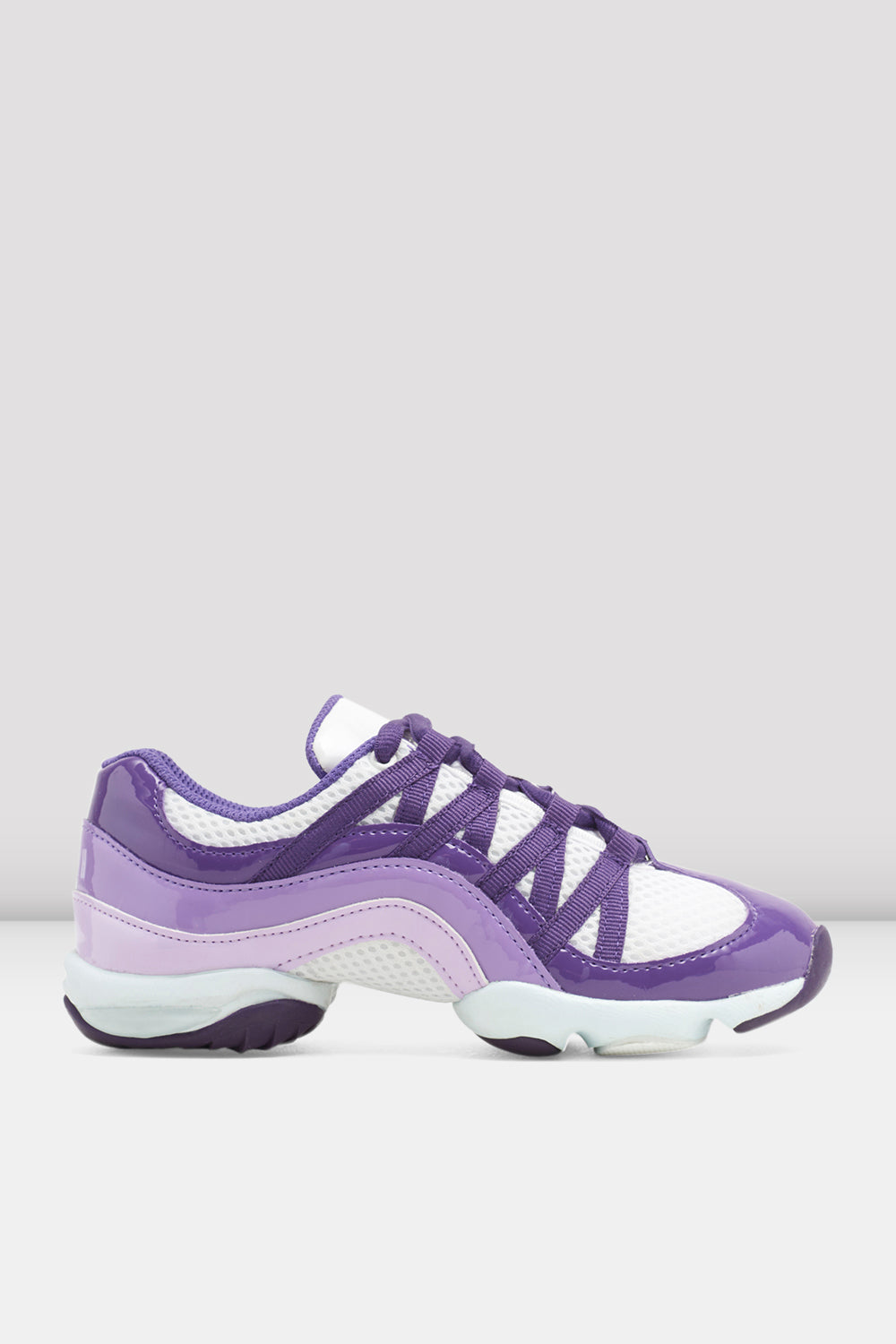 BLOCH Adult Wave Split Sole Dance Sneakers, Purple Patent Mesh