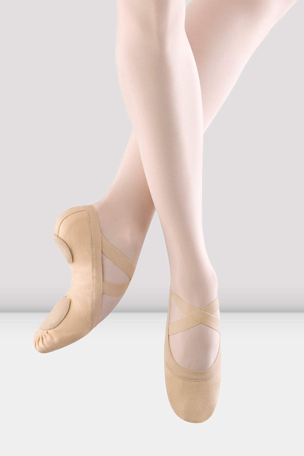 BLOCH Ladies Synchrony Stretch Canvas Ballet Shoes, Light Sand Canvas