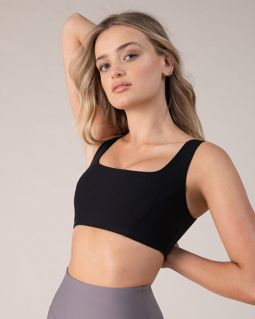 Cross Neck & Button up Long Sleeves Sports Bra – ashchicofficial