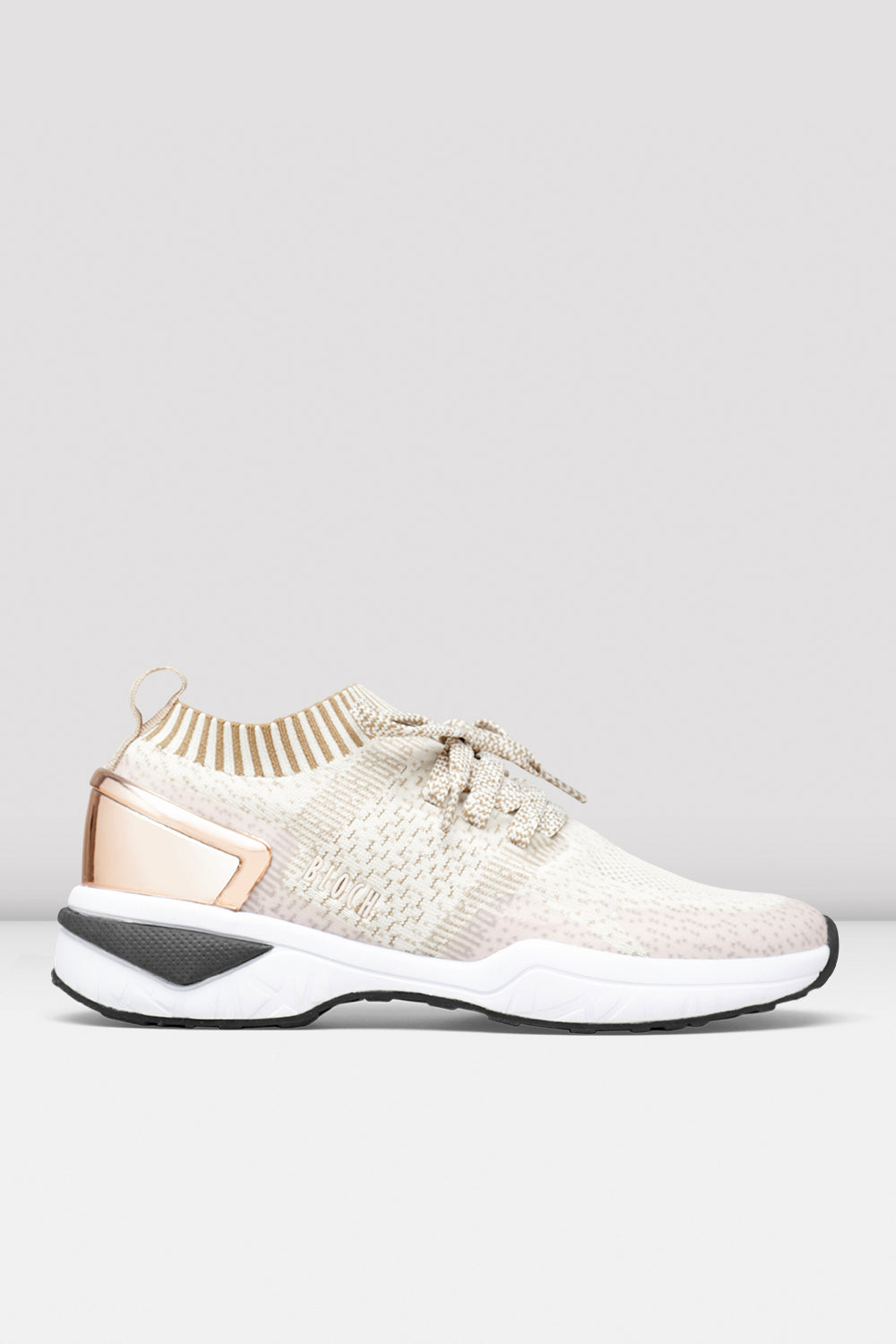 BLOCH Ladies Alcyone Sneaker, Beige Knit