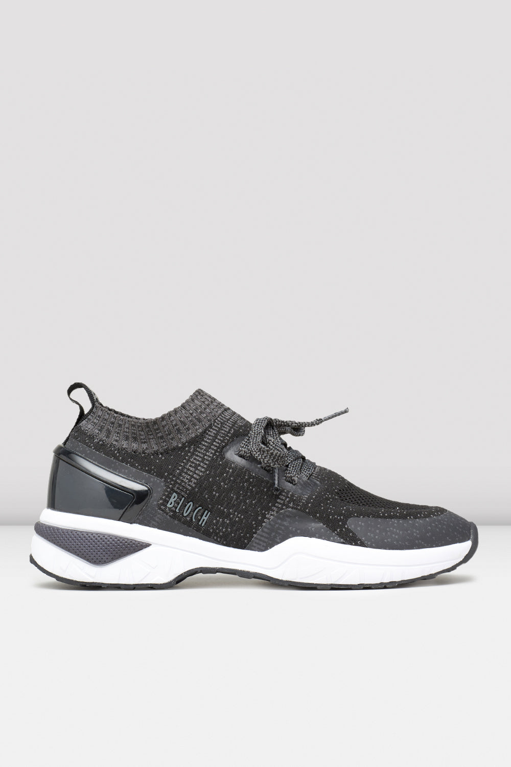 BLOCH Ladies Alcyone Sneaker, Black Knit