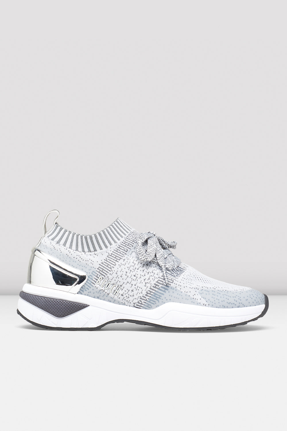 BLOCH Ladies Alcyone Sneaker, Grey Knit