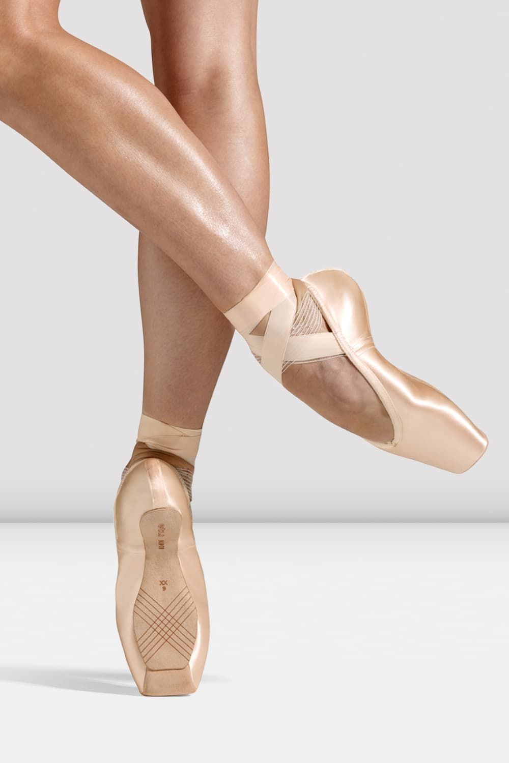 BLOCH ETU Suede Toe Pointe Shoes, Pink Satin