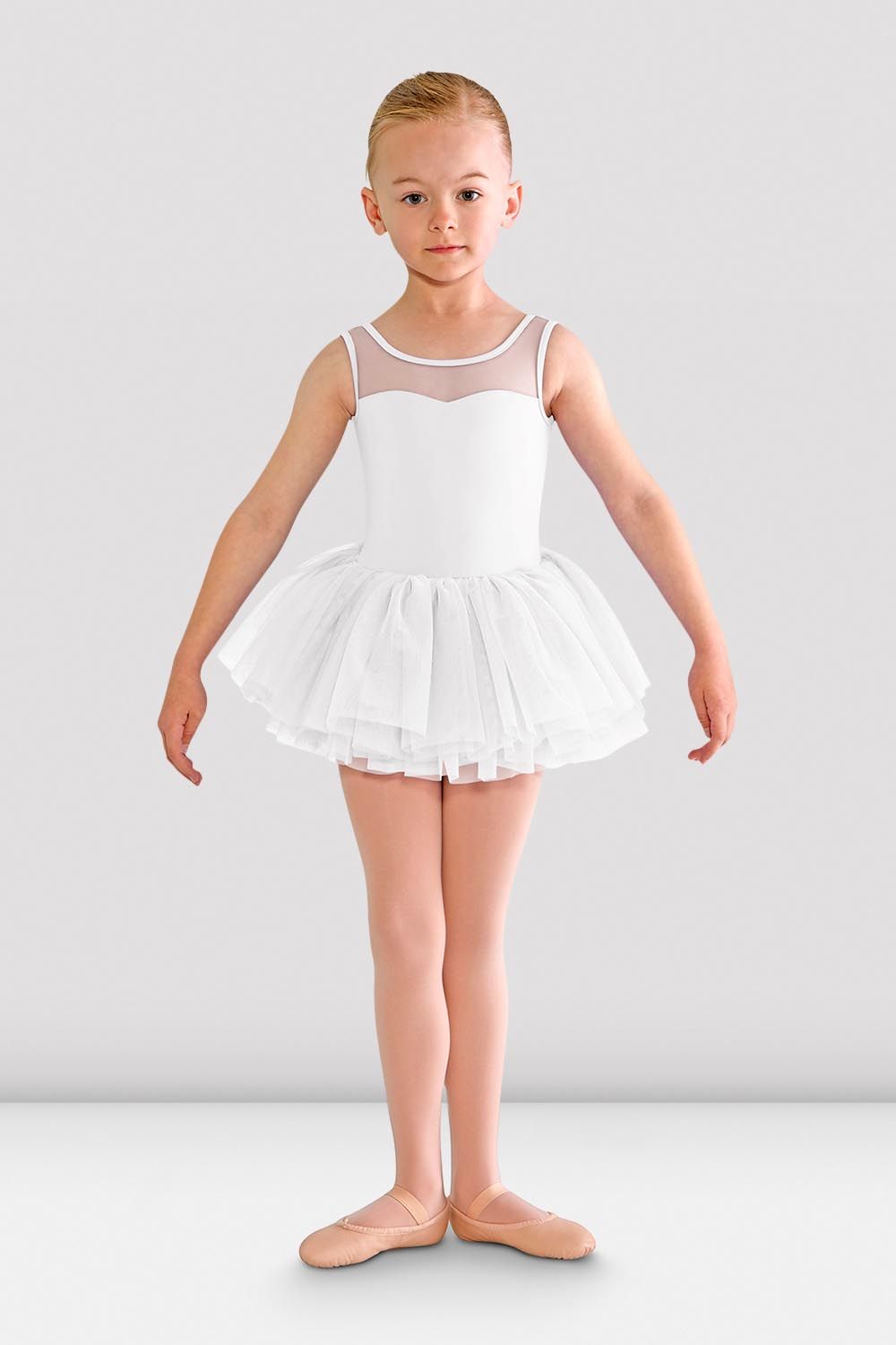 BLOCH Girls Emica Tutu Leotard, White