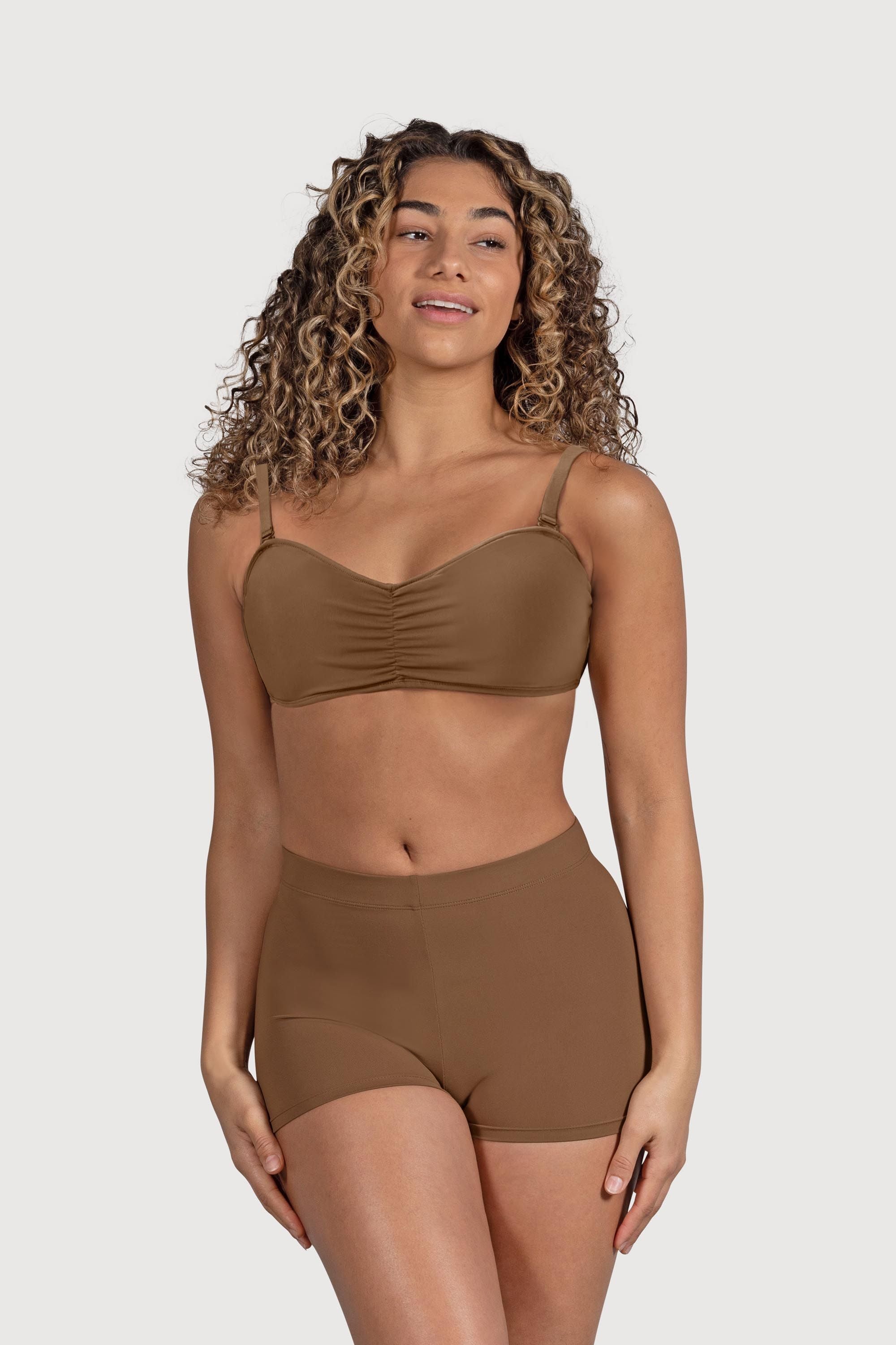 BLOCH Ladies Capella High Waist Short, Almond