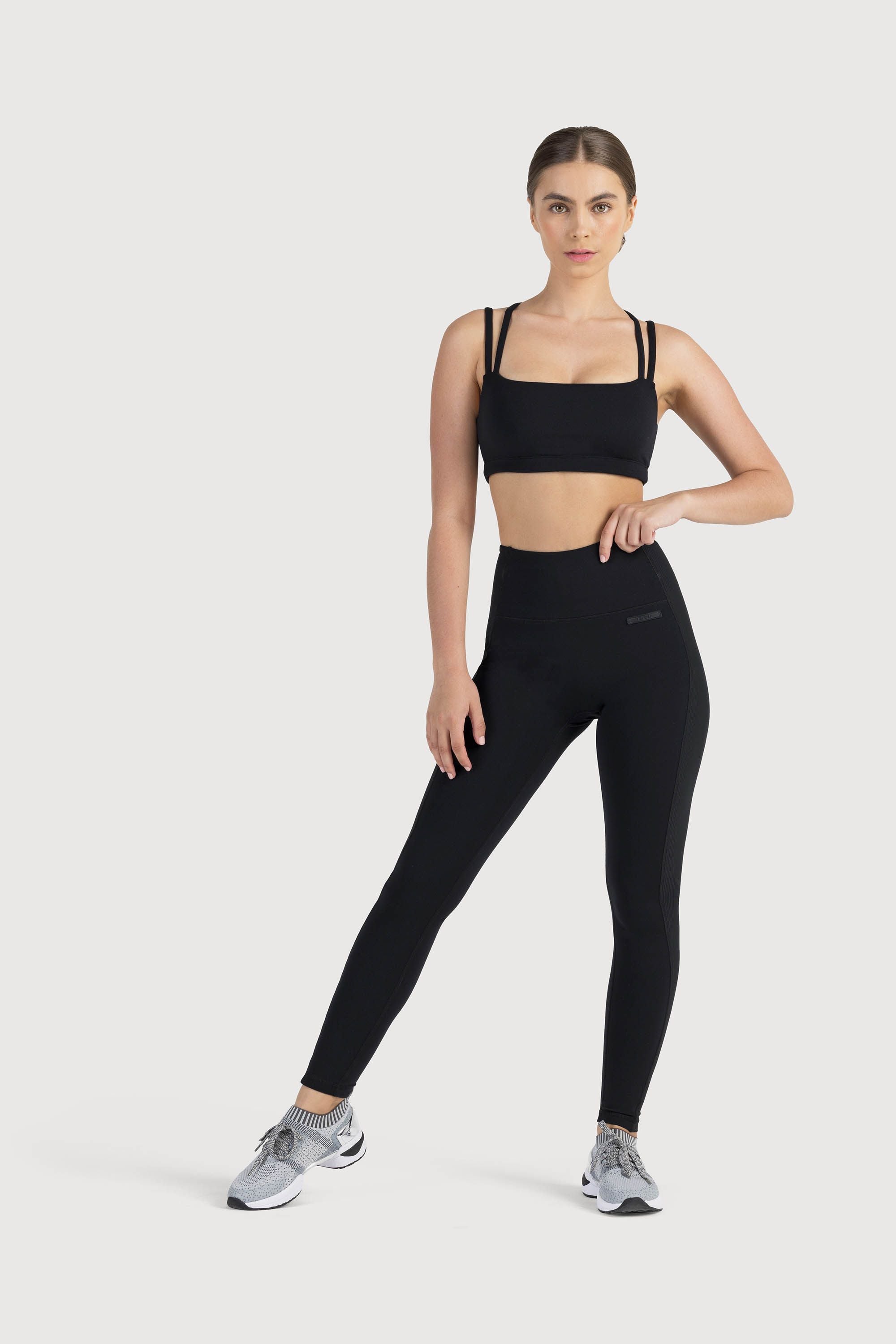 Bloch Technique Rib Panel Legging, Graphite