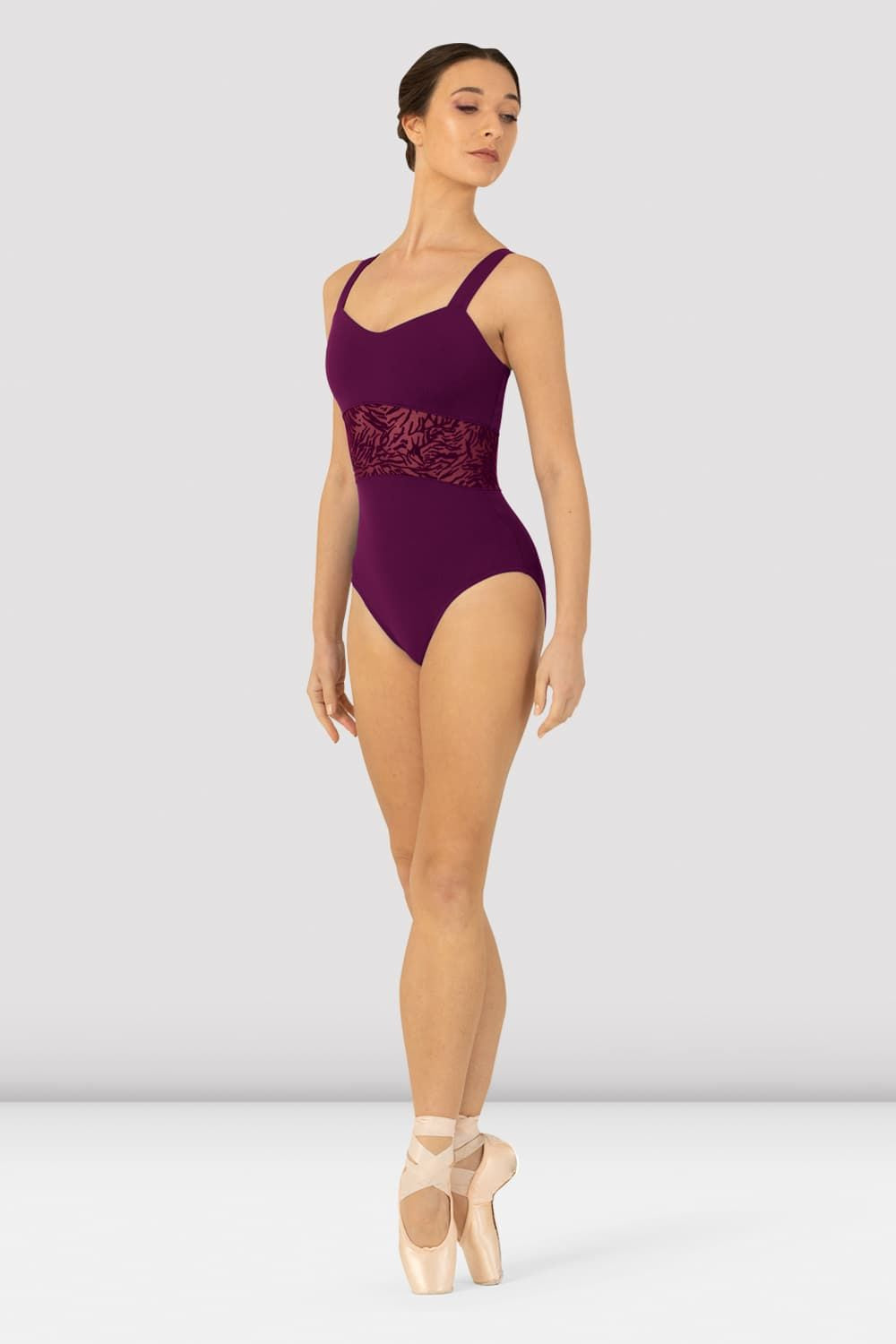 BLOCH Ladies Chloe Wide Strap Leotard, Boysenberry