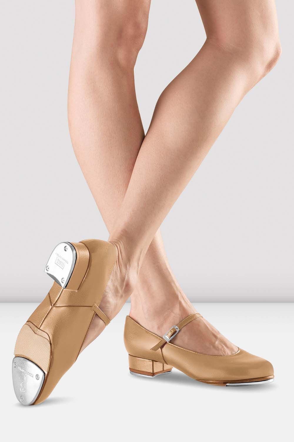 BLOCH Ladies Kelly Tap Shoes, Tan Synthetic Leather