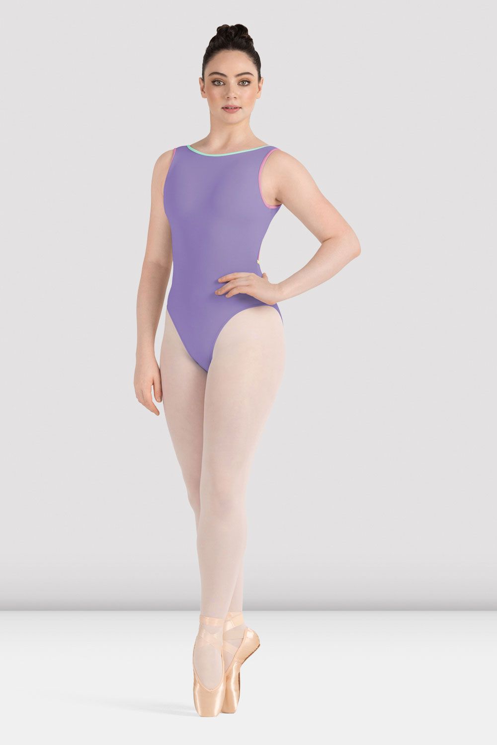 BLOCH Ladies Calypso Boat Neck Leotard, Jacaranda