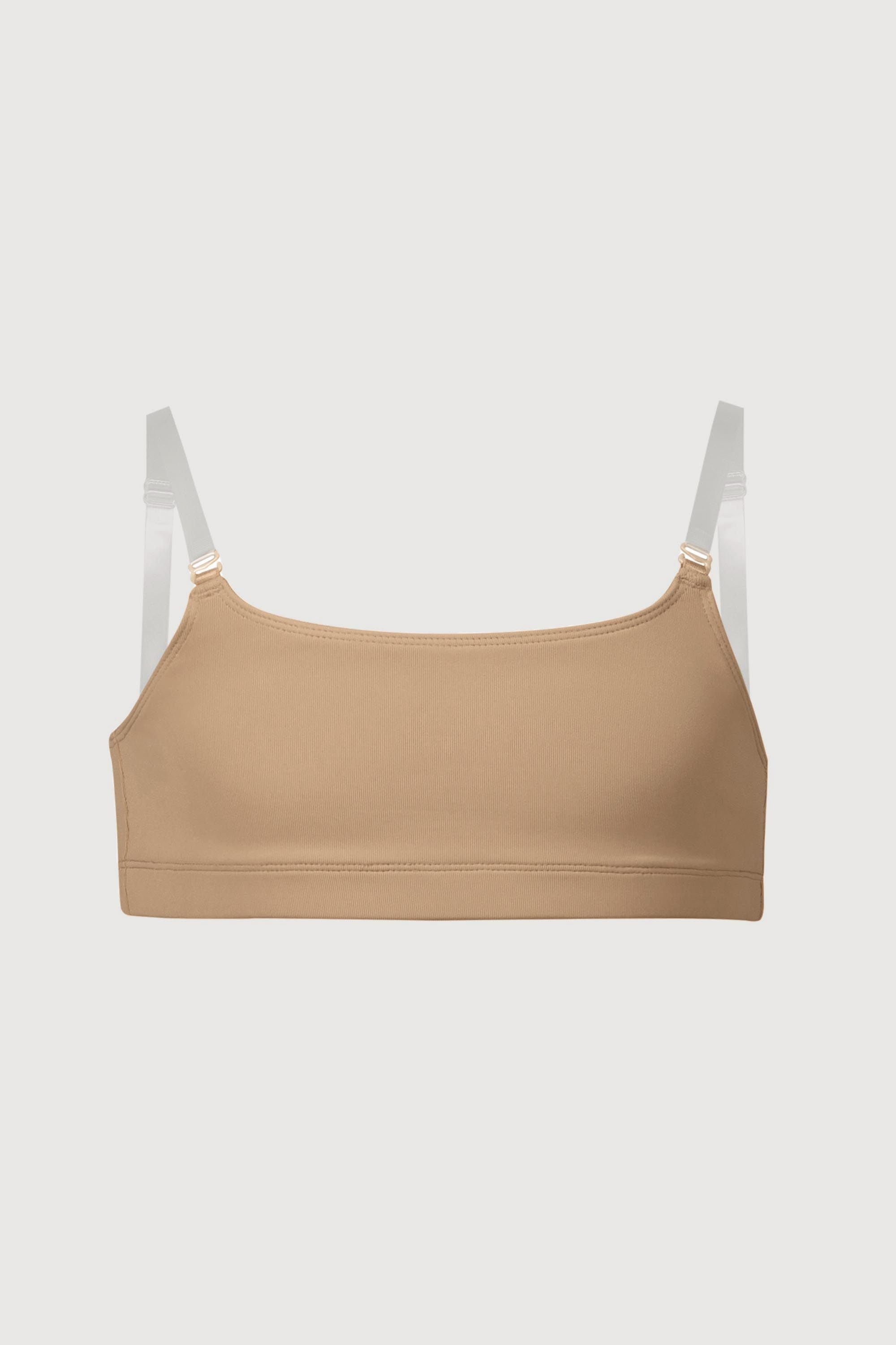 BLOCH Girls Leia Crop Top, Tan