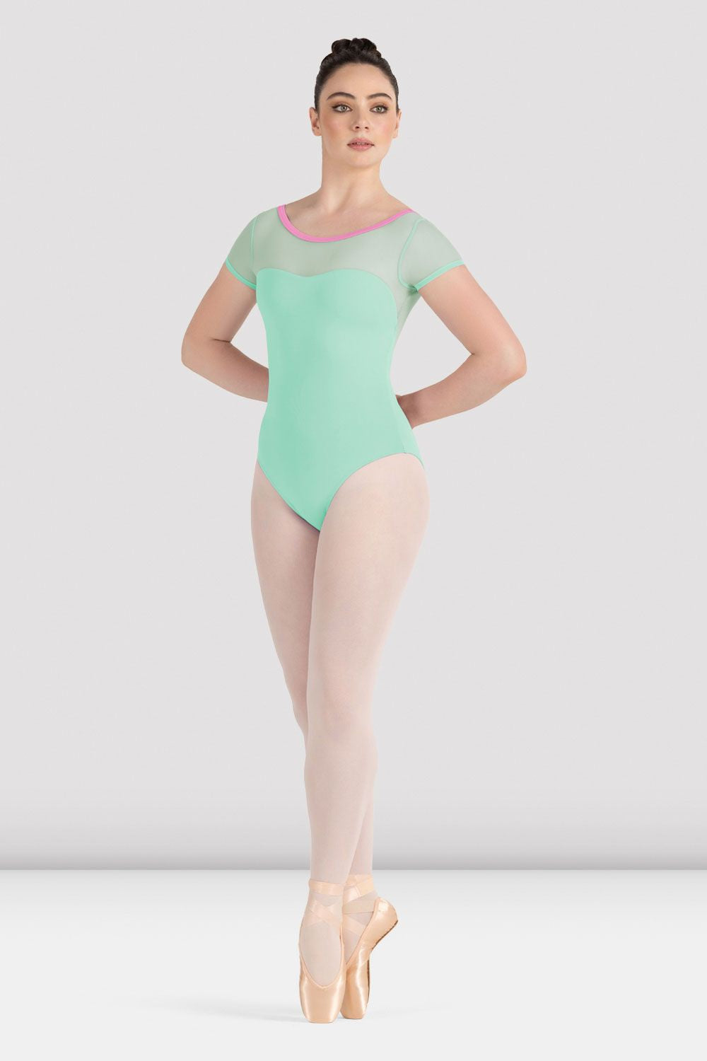 BLOCH Ladies Calypso Cap Sleeve Leotard, Iceburg