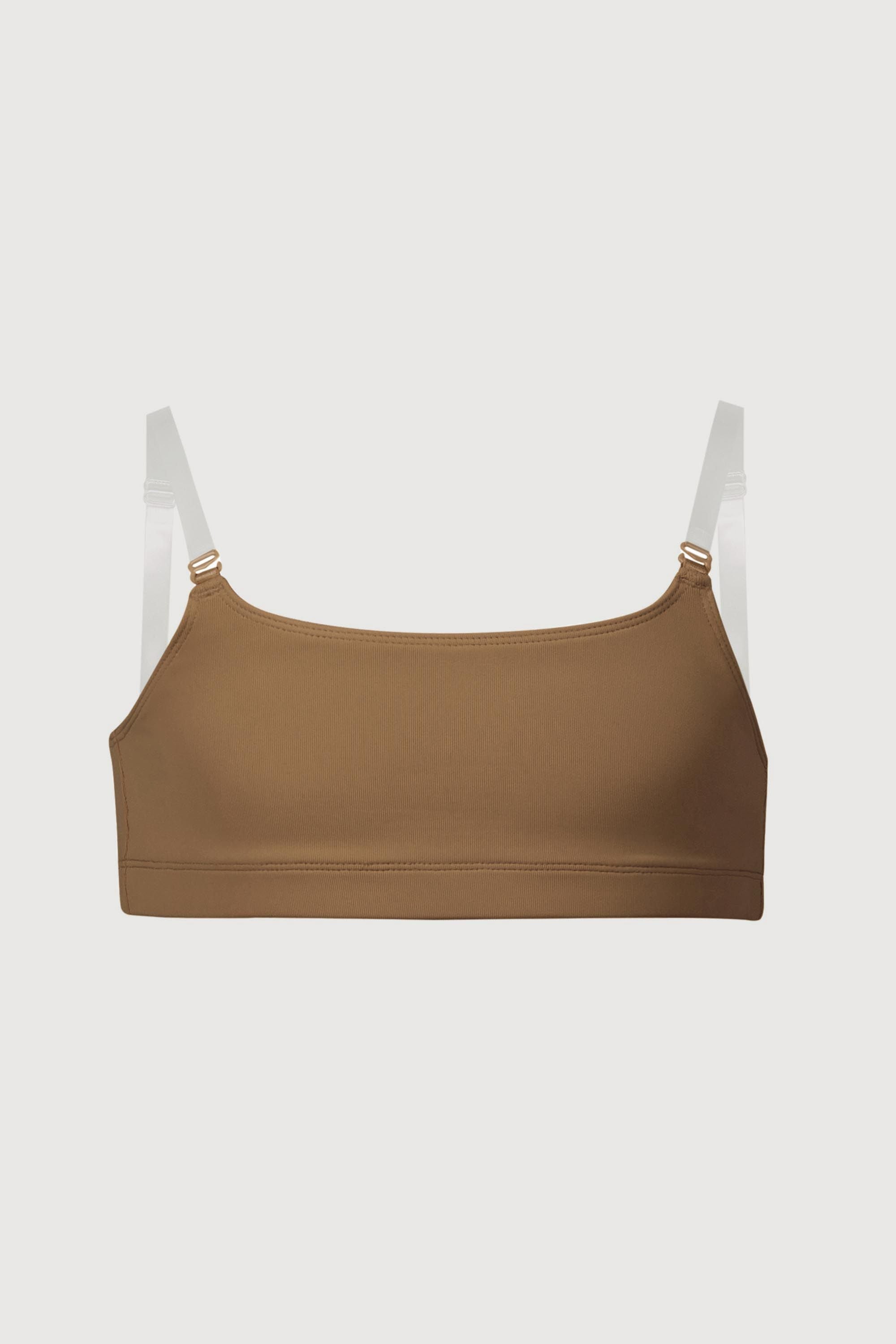 BLOCH Girls Leia Crop Top, Almond