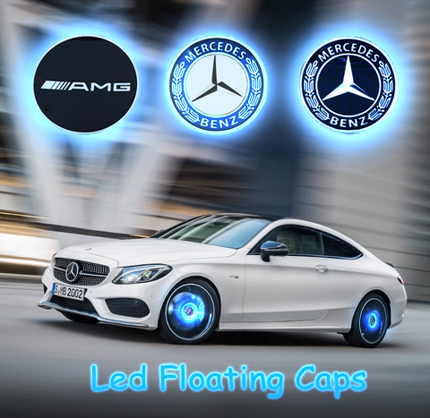 Mercedes LED Floating Caps Hub Wheel Light Center Accessory Cover Magnetic Glow