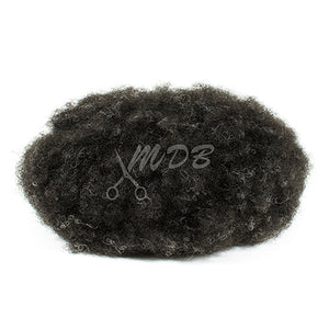 Afro Curl Hair Unit - Black/ 10% grey