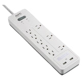 APC PH8U2W Home Office SurgeArrest® 8-Outlet Power Strip with 2 USB Ports