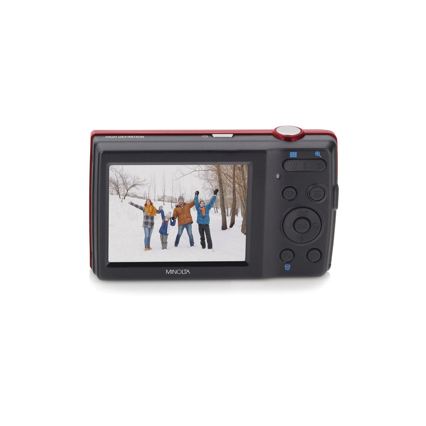 Minolta MN5ZR 20.0-Megapixel MN5Z HD Digital Camera with 5x Zoom (Red)