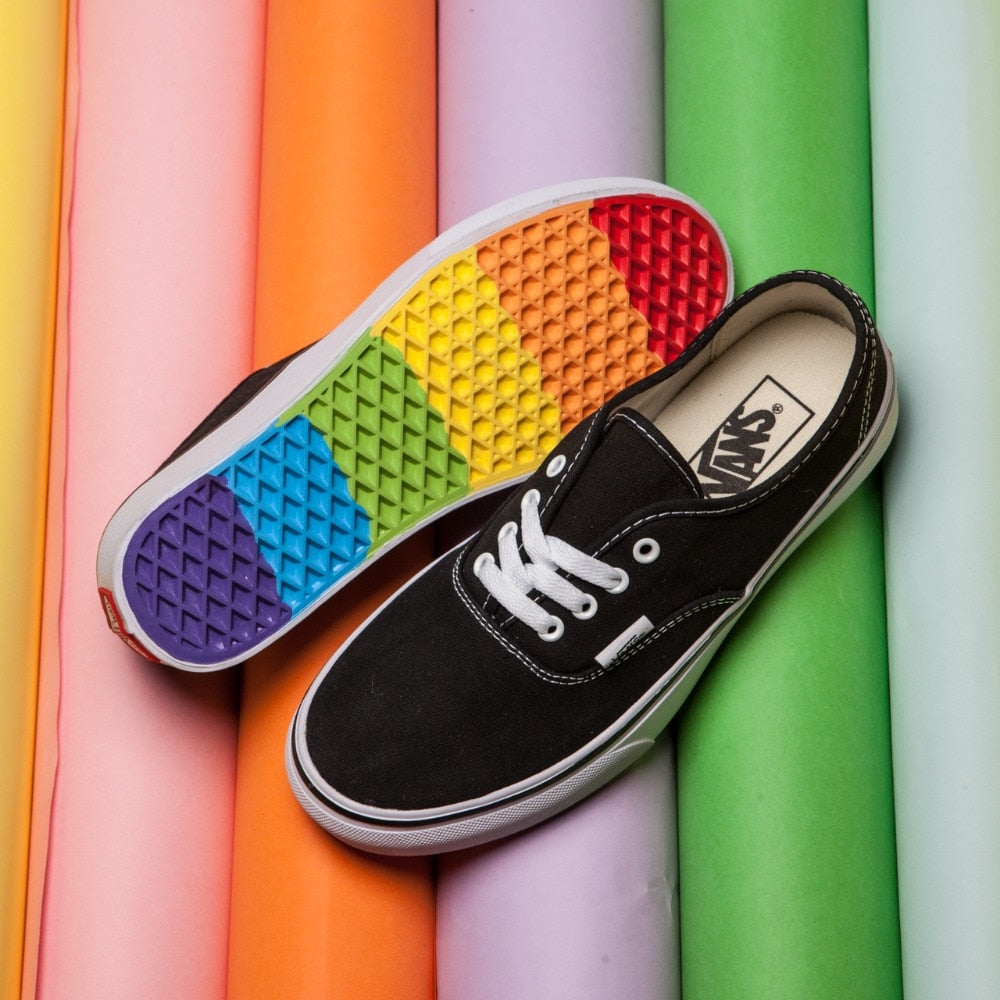 vans shoes rainbow sole