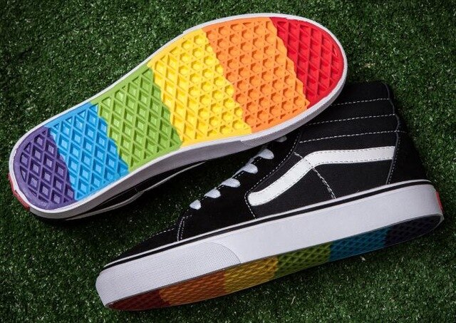 high top vans rainbow