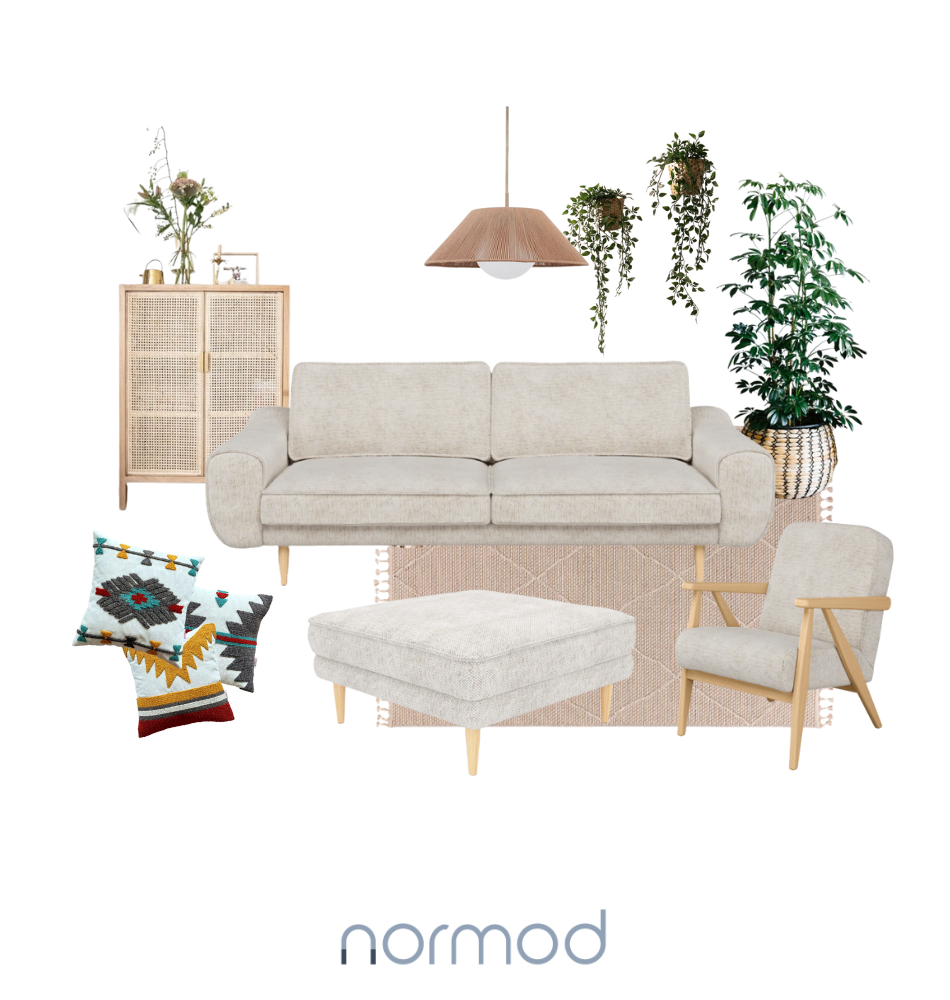 Bohem ev dekorasyonu moodboard - Normod